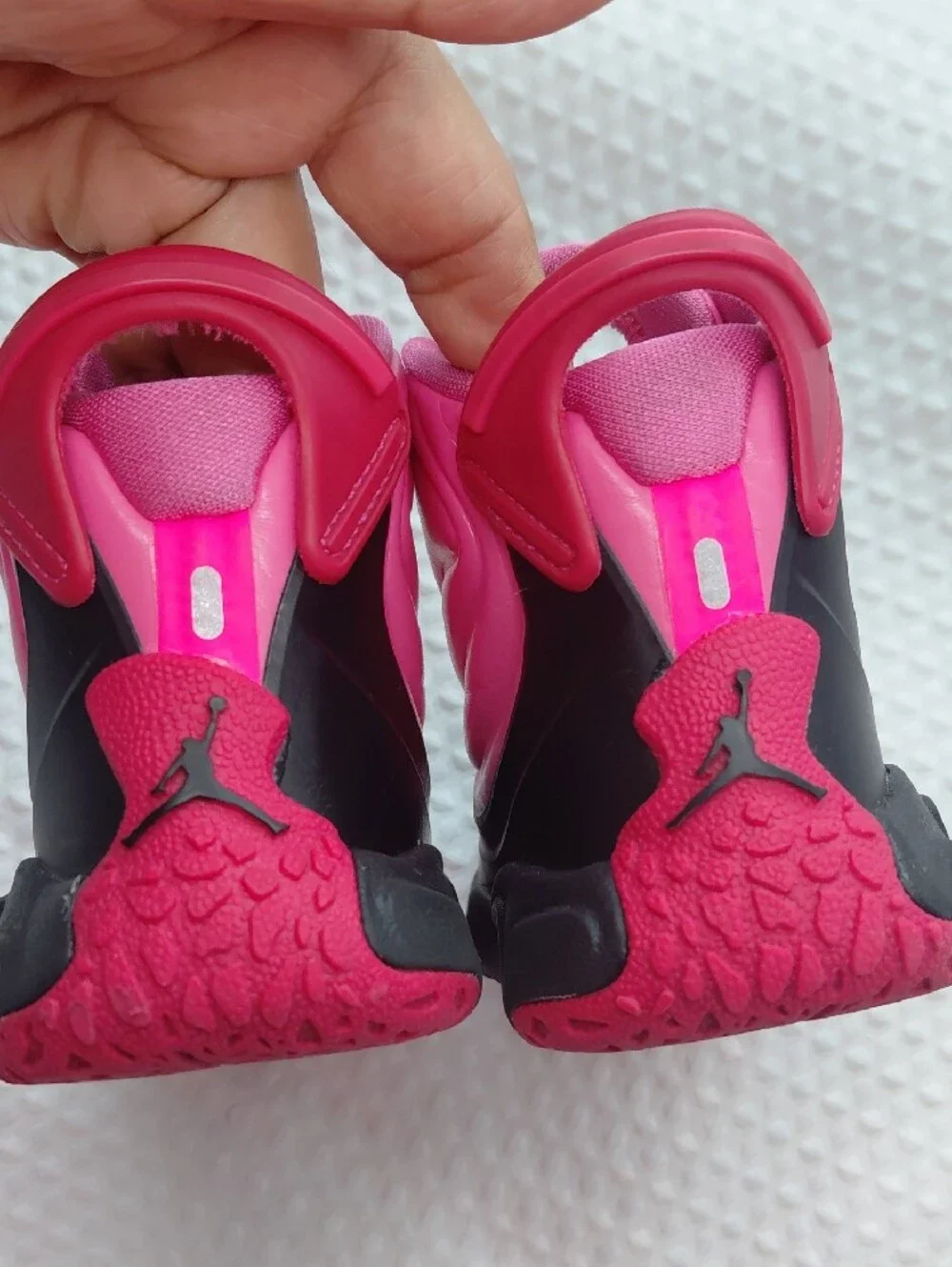 NIKE AIR JORDAN DRIP 23 GIRLS RAIN BOOT PINK BLACK SZ 8C